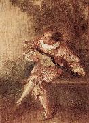 Jean-Antoine Watteau Die Serenate oil painting on canvas